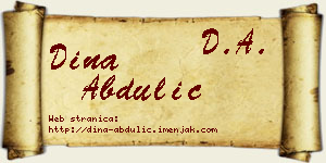Dina Abdulić vizit kartica